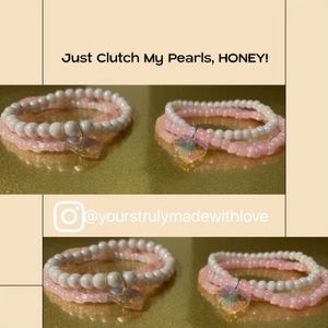 Mommy and Me Pearls for the Girls bracelet set